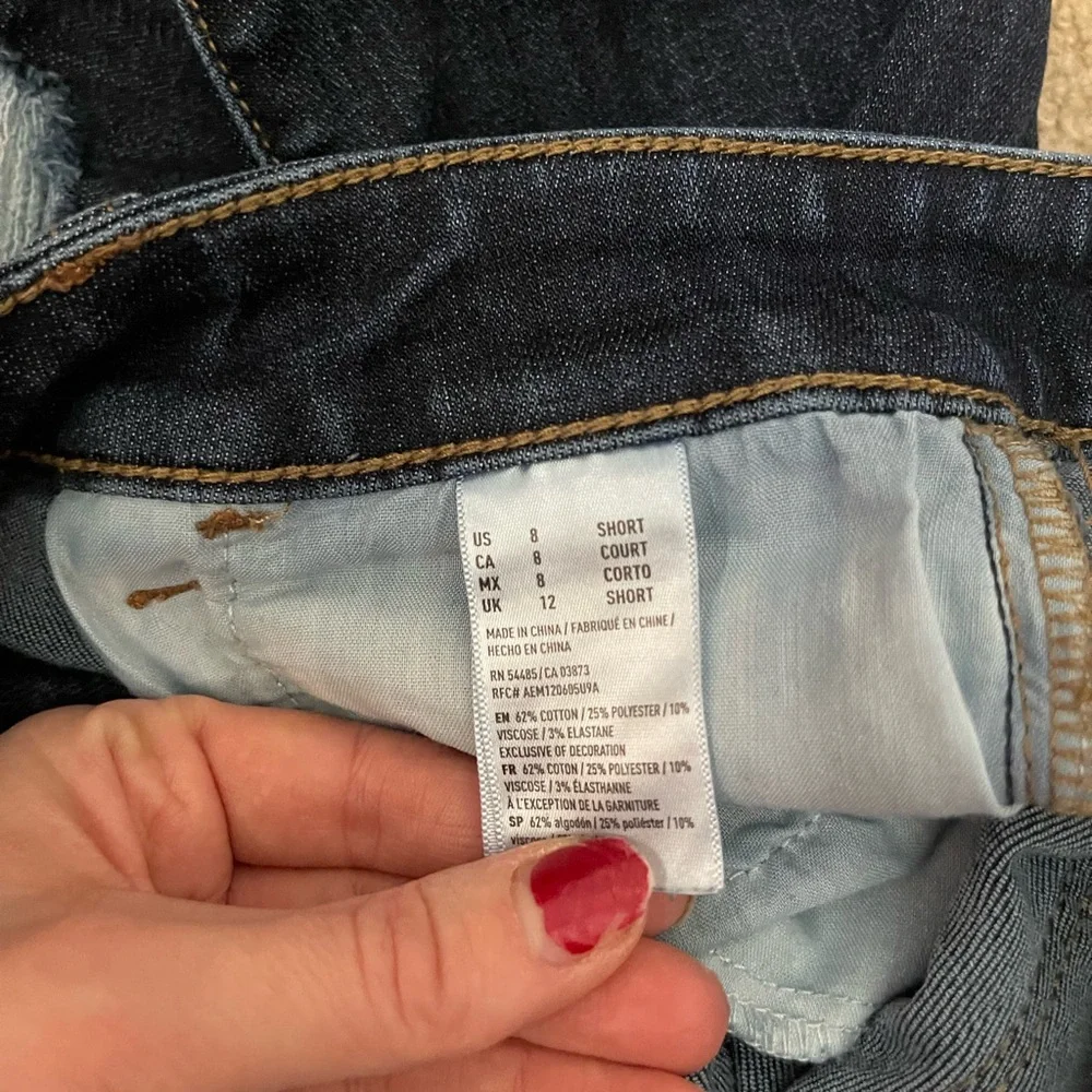American Eagle Outfitters Ripped Hi Rise Jegging Crop - Picture 7 of 7